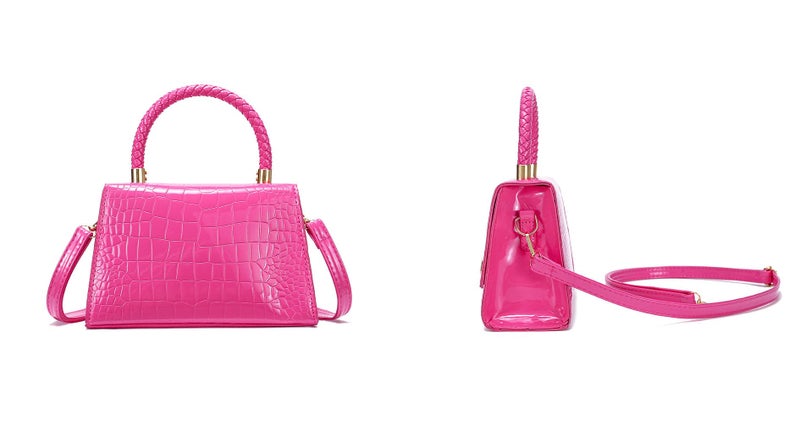 JHVYF Women Small Crossbody Bags Shoulder Bag Classic Satchel Handbags Ladies Cute Purses Satchels bag mini purse Hot Pink - Image 5