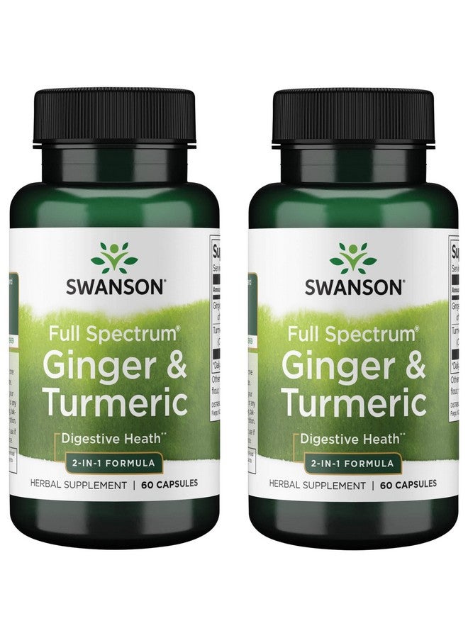 Swanson Full Spectrum Ginger & Turmeric 60 Capsules (2 Pack)