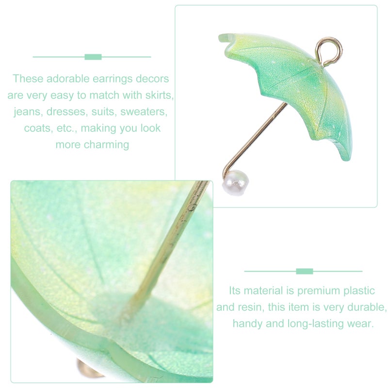 4pcs Simulation Umbrella DIY Earrings Accessories Mini Earrings Decor Adorable Ear Pendant - Image 3
