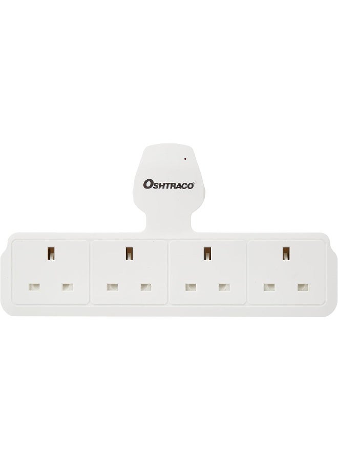 OSHTRACO مقبس أوشتراكو 4 طرق متعدد، أبيض - Image 1