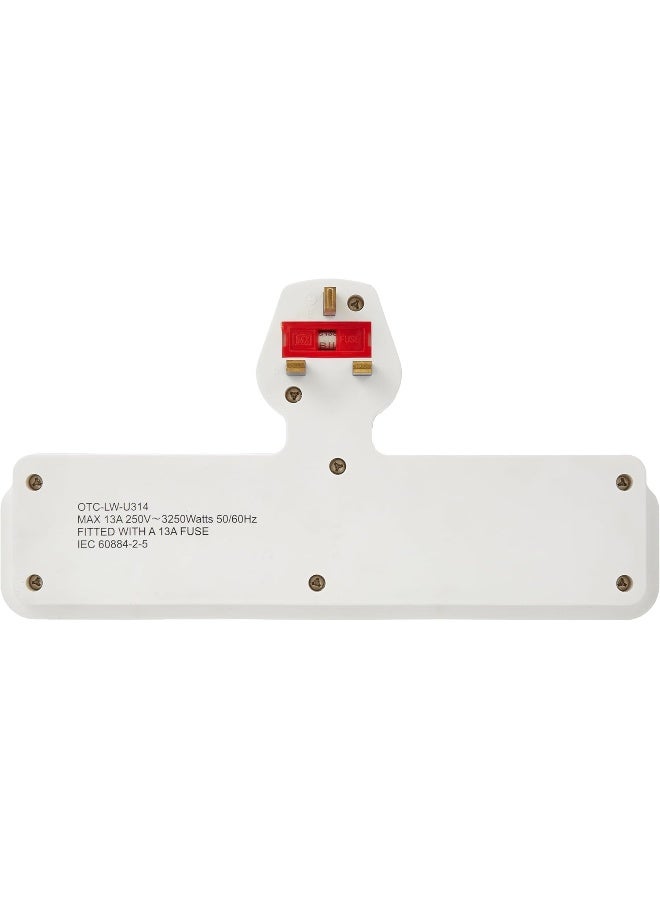 OSHTRACO مقبس أوشتراكو 4 طرق متعدد، أبيض - Image 4