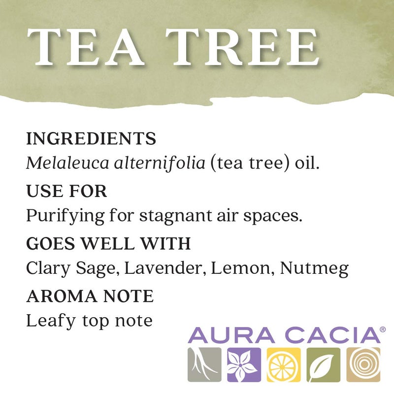 Aura Cacia 100% Pure Tea Tree Essential Oil, 100% Pure Therapeutic Grade, 15 ml in Box, Melaleuca alternifolia - Image 3