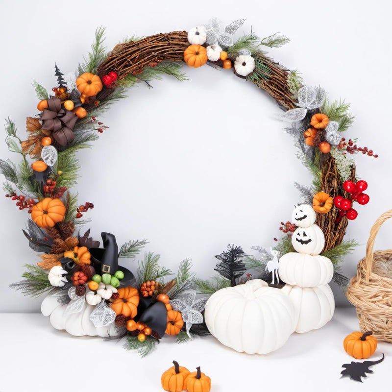 Marrywindix Grapevine Wreath Set, Marrywindix 1 Piece Natural Vine Branch Wreath Christmas DIY Rattan Wreath Garland for Christmas Holiday Craft Wedding Decor (14 in.) - Image 4