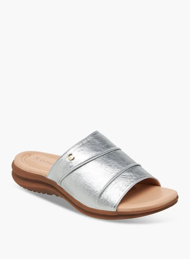Le Confort Women Metallic Slide Sandals