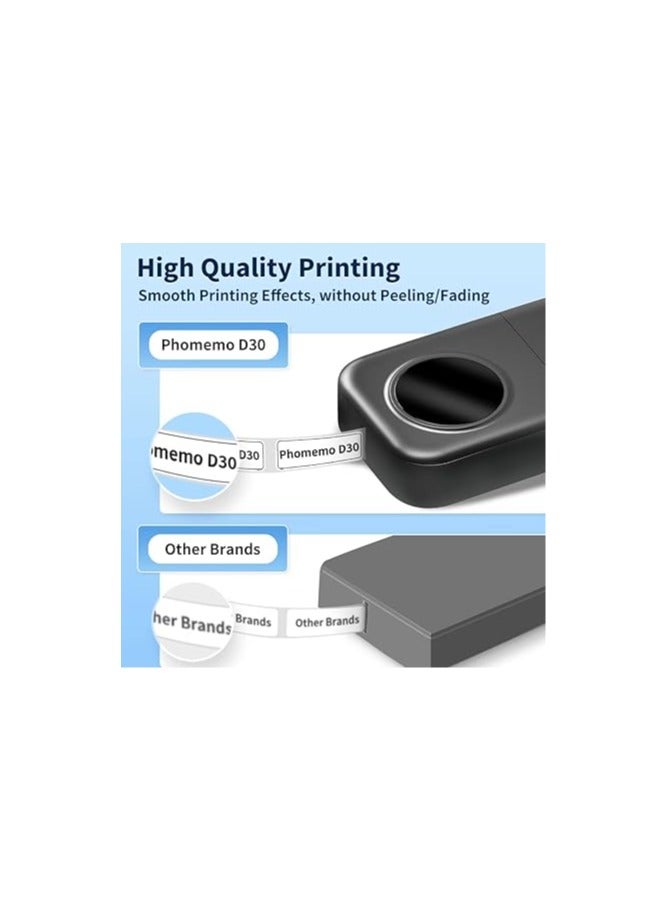 D30 Mini Thermal Label Printer Portable Sticker Maker, Bluetooth Inkless Label Makers for HomeSmall BusinessProductsOrganizing Work for 0.23 0.35 0.47 inch 12mm Tape - Image 3