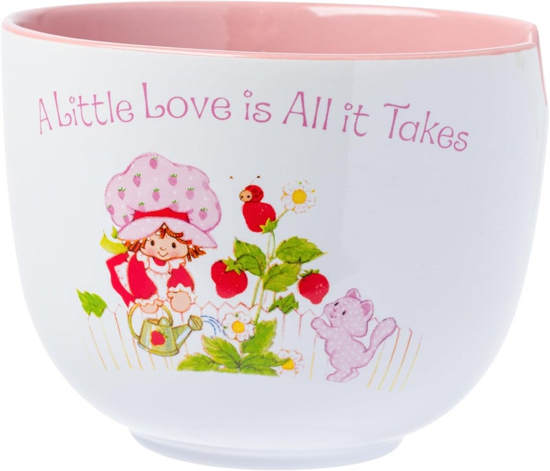 Silver Buffalo Strawberry Shortcake A Little Love is All It Takes Ceramic Ramen Noodle Rice Bowl with Chopsticks and Spoon Microwave Safe 20 Ounces - Image 5