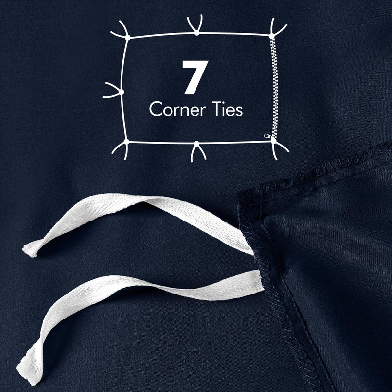 Utopia Bedding Duvet Cover King Size - 1 Comforter Cover with 2 Pillow Shams - 3 Pieces Bedding Duvet Cover with Zipper Closure - Soft Brushed Microfiber, 104 X 90 Inches (Navy) - Image 5