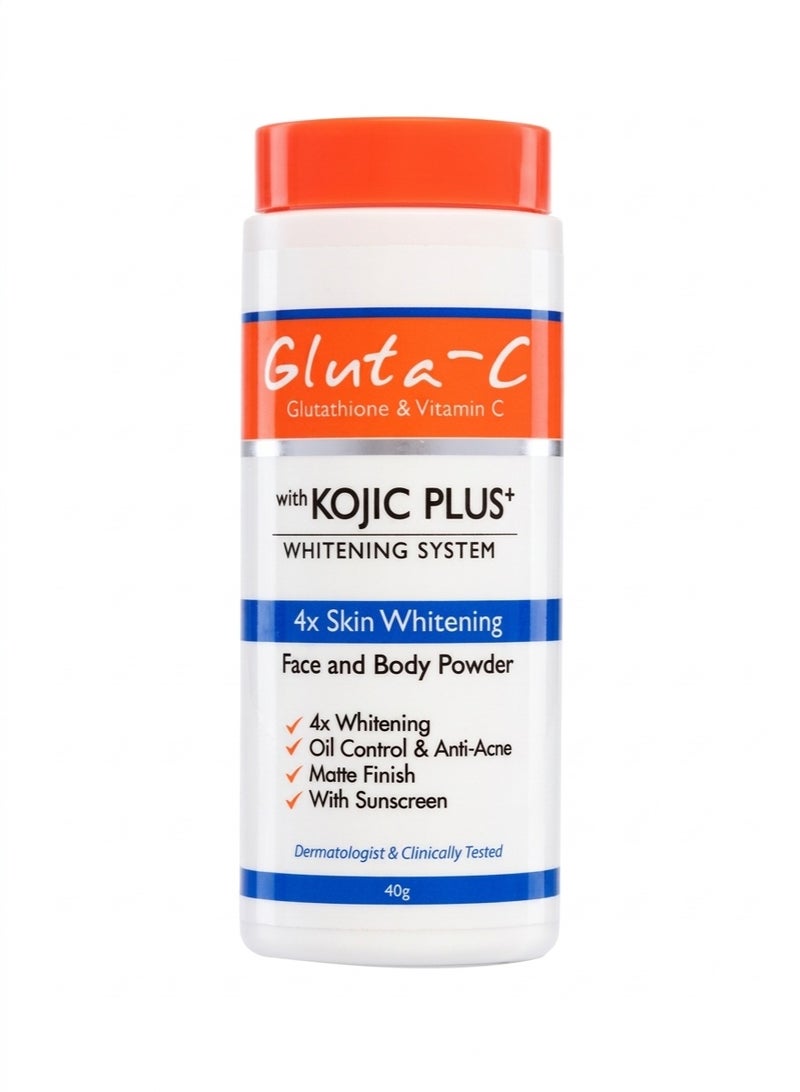 Kojic Plus+ Face & Body Powder – Oil Control, Anti-Acne, Matte Finish with Sunscreen (40g)