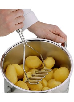 Mmmon Potato Masher,Stainless Steel Integrated Masher Kitchen Tool Wire Masher for Potatoes,Avocados,Beans,Fruit,Vegetables  - Image 2