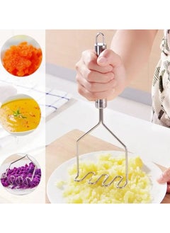 Mmmon Potato Masher,Stainless Steel Integrated Masher Kitchen Tool Wire Masher for Potatoes,Avocados,Beans,Fruit,Vegetables  - Image 3