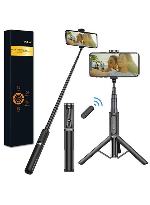 Selfie Stick Tripod,Extendable Aluminum,3 in 1,Bluetooth Wireless Remote and 360 Rotation Stand for iPhone 14/13/12/11/11 Pro/XS Max/XS/XR/X/8/7,and More Smartphones
