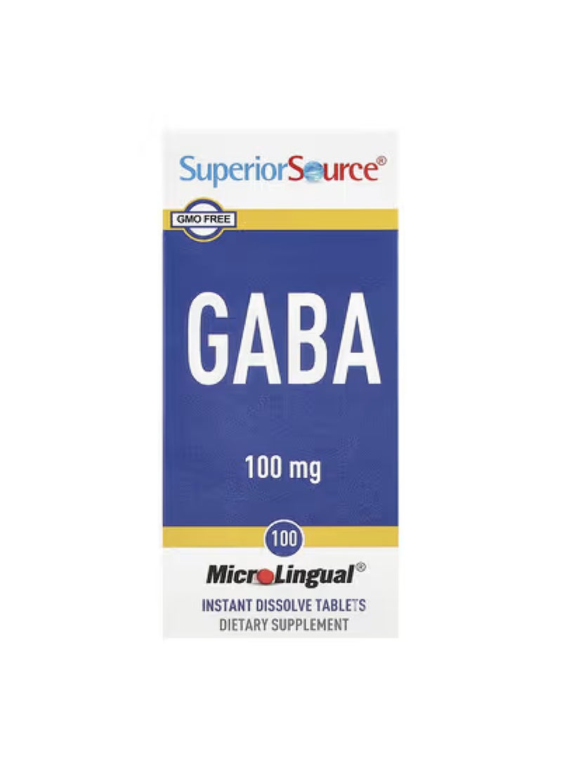 سوبيريور سورس GABA، 100 مجم، 100 قرص MicroLingual® سريع الذوبان