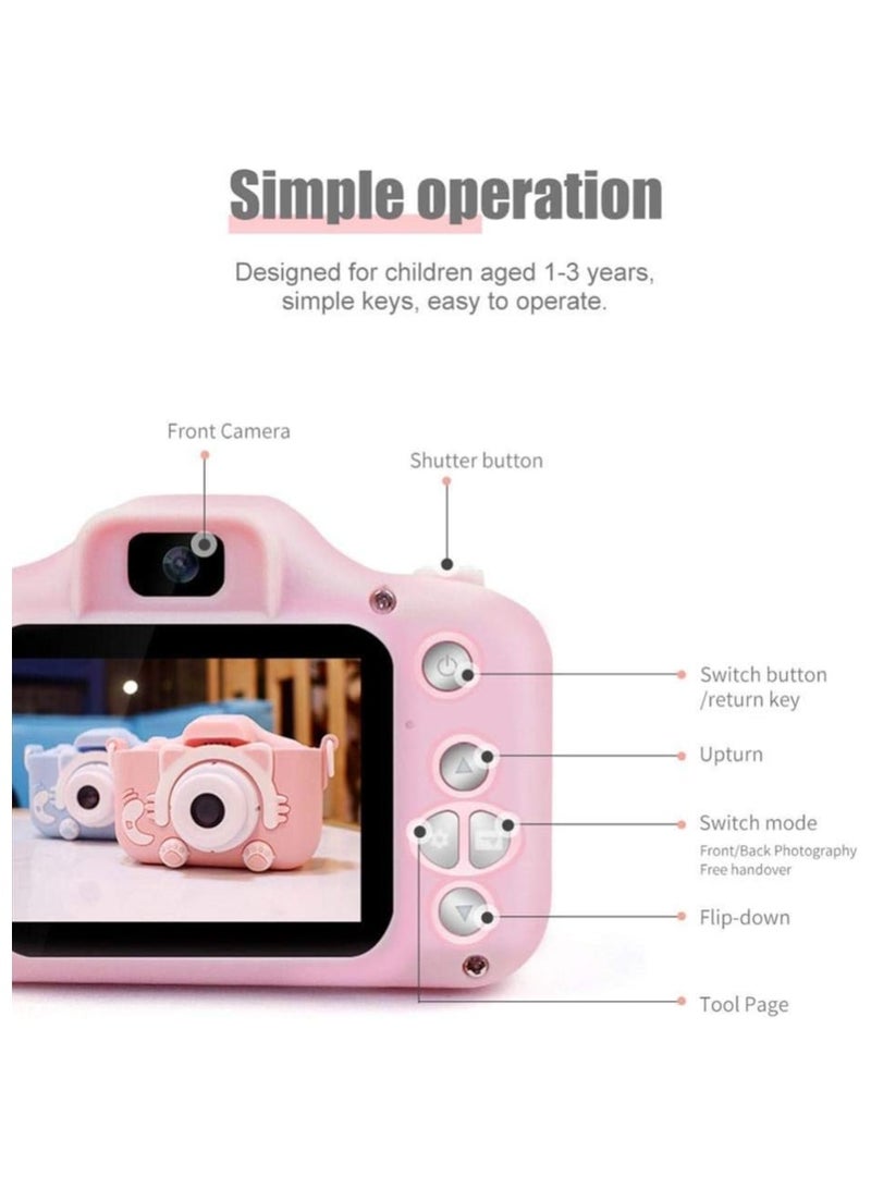Children’s Mini Digital Camera 20MP with 2.0" IPS Screen – 1080P HD Kids Camera for 3-12 Years Old Boys & Girls – Birthday Gift (Pink) - Image 2