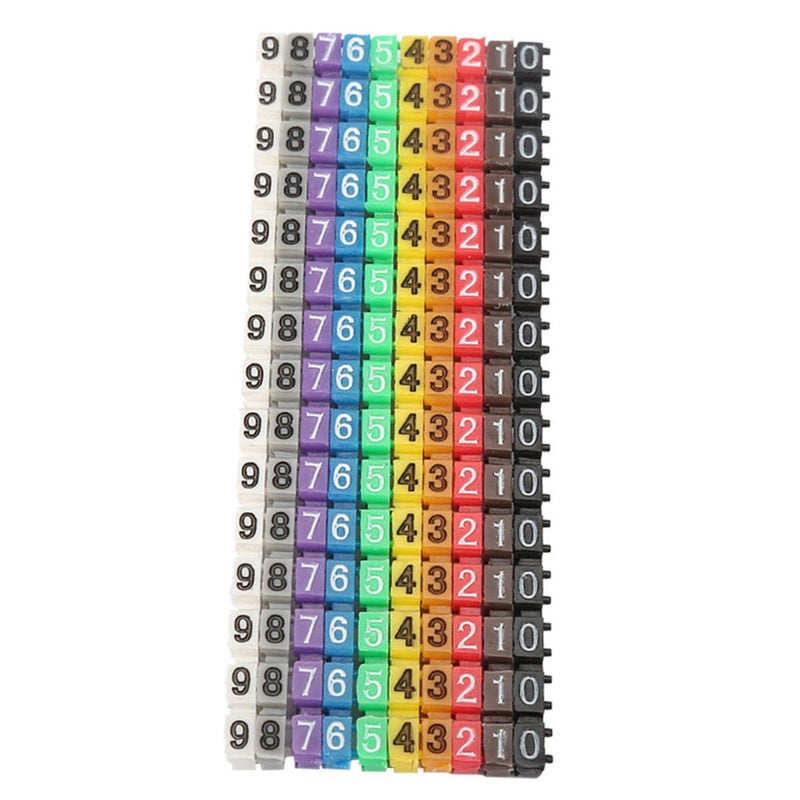 150Pcs Cable Wire Markers Labels With Clip On Design For Office Home 1 5MM Square - Image 3