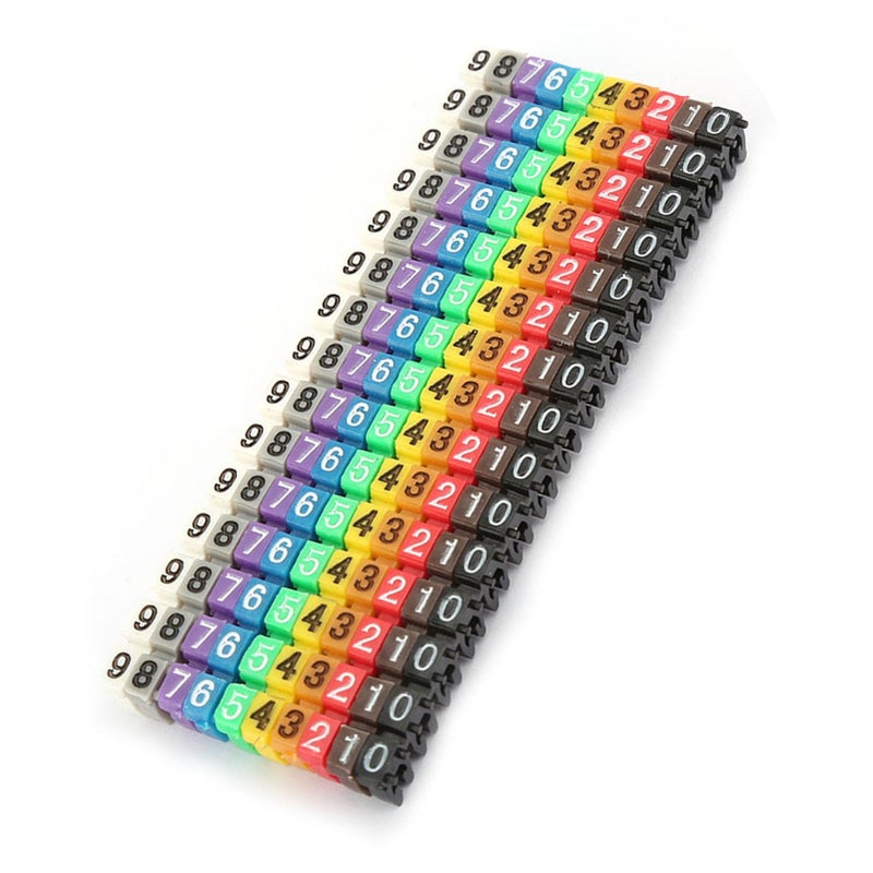150Pcs Cable Wire Markers Labels With Clip On Design For Office Home 1 5MM Square - Image 5