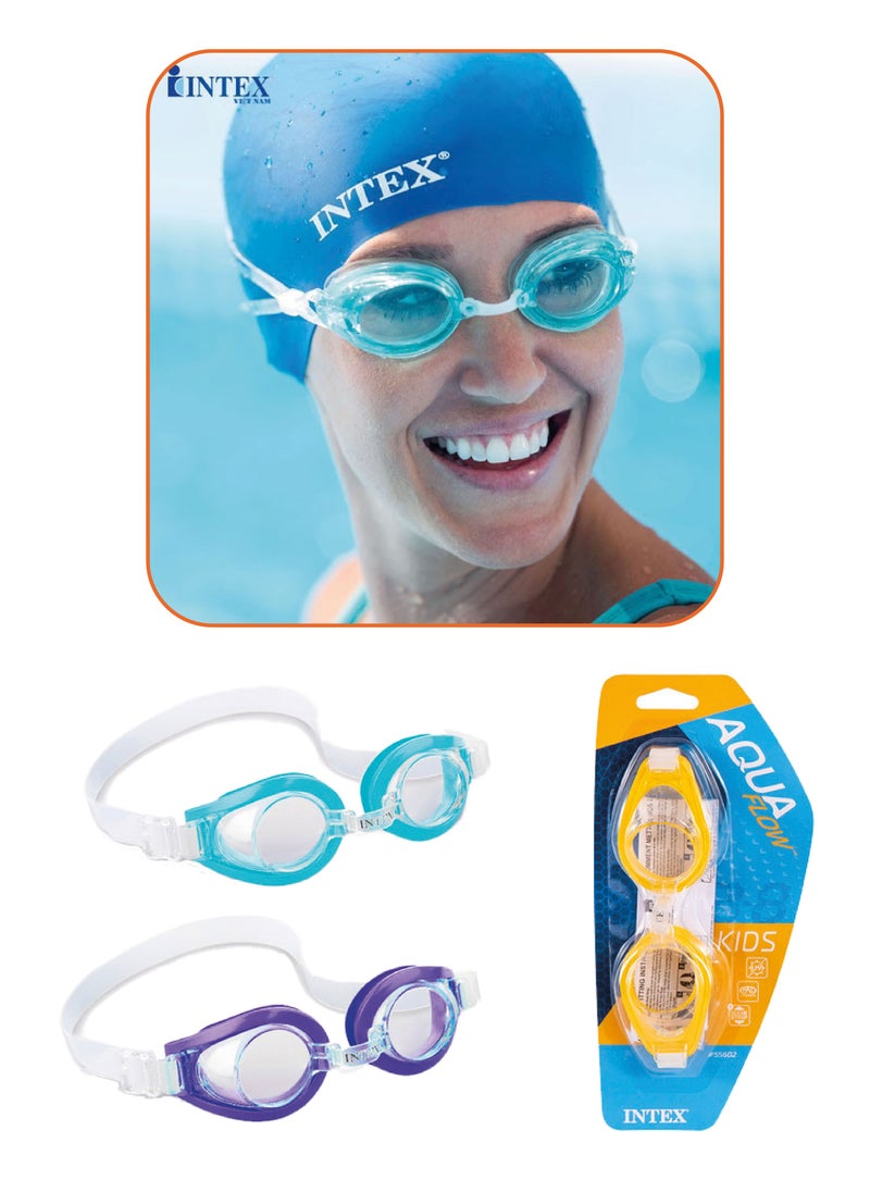 INTEX Intex swimming goggles in three different colors, suitable for children over 3 years  - Image 1