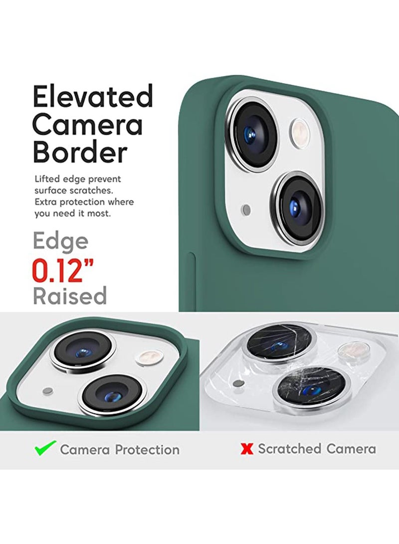 iPhone 14 Case Cover Accessories with Comfortable Touching Silicone Back Cover Full Body Protective Protector Soft Anti-Scratch Microfiber Lining Cute [Shockproof] Protection Case - Image 2