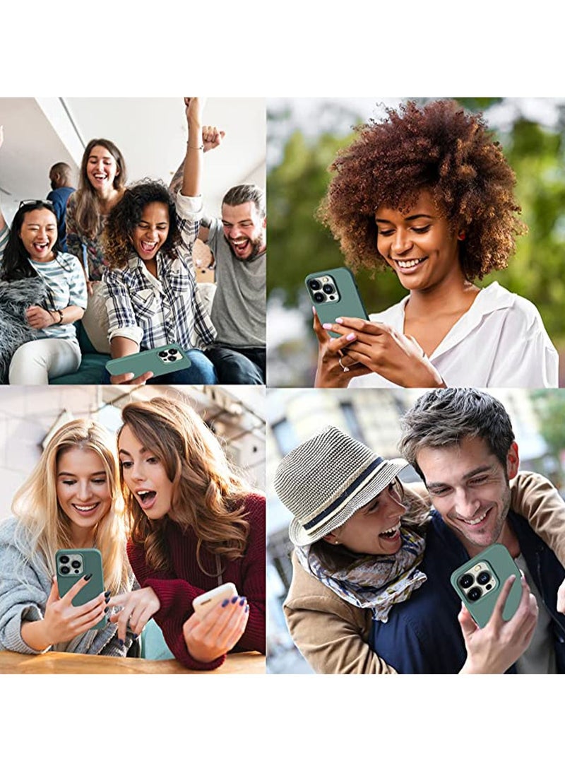 iPhone 14 Case Cover Accessories with Comfortable Touching Silicone Back Cover Full Body Protective Protector Soft Anti-Scratch Microfiber Lining Cute [Shockproof] Protection Case - Image 5