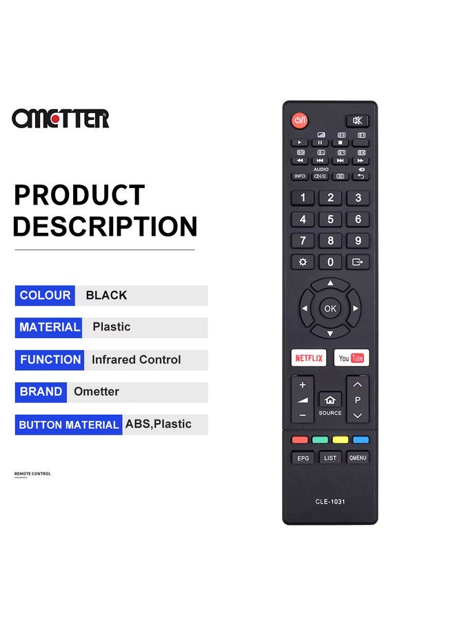 OMETTER New CLE-1031 For Hitachi Smart TV Remote Control CLE 1031