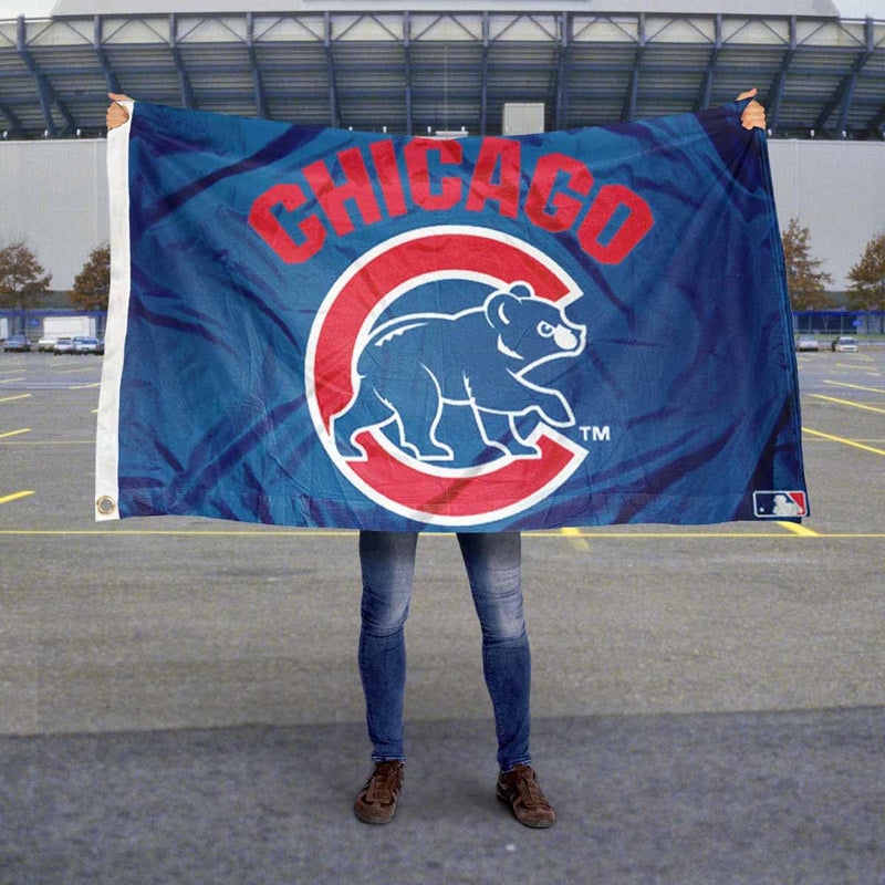 WinCraft WinCraft Chicago Baseball Walking Bear Flag 3x5 Banner  - Image 5