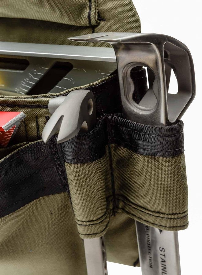 Diamondback The Eagle Tool Pouch - Modular Utility Pouch for 4" Tool Belts - Ideal Carpenter & Electrician Tool Pouch for Nuts, Punches & Fasteners - Left Handed Tool Belt Pouches (Ranger Green) - Image 4