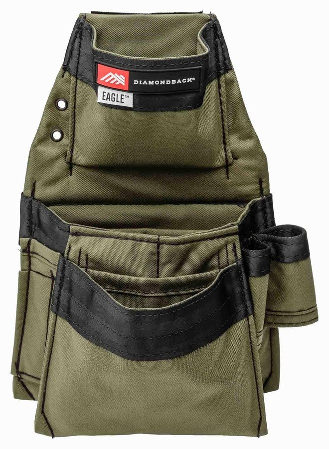 Diamondback The Eagle Tool Pouch - Modular Utility Pouch for 4" Tool Belts - Ideal Carpenter & Electrician Tool Pouch for Nuts, Punches & Fasteners - Left Handed Tool Belt Pouches (Ranger Green) - Image 1