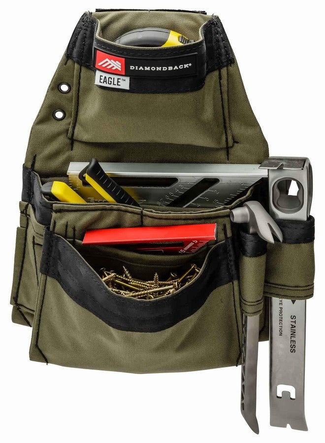Diamondback The Eagle Tool Pouch - Modular Utility Pouch for 4" Tool Belts - Ideal Carpenter & Electrician Tool Pouch for Nuts, Punches & Fasteners - Left Handed Tool Belt Pouches (Ranger Green) - Image 2