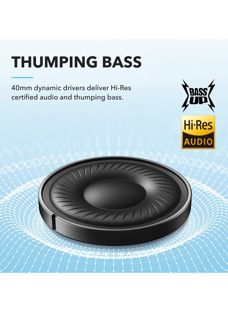 Picun F2 Wireless On-Ear Headphones Pure Bass 46H Battery Speed Charge Fast Usb Type-C Foldable Black  - Image 3