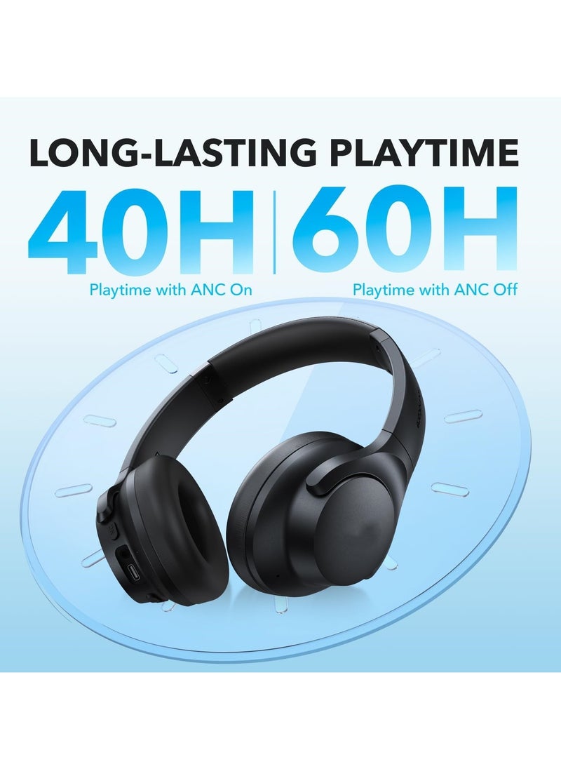 Picun F2 Wireless On-Ear Headphones Pure Bass 46H Battery Speed Charge Fast Usb Type-C Foldable Black  - Image 5