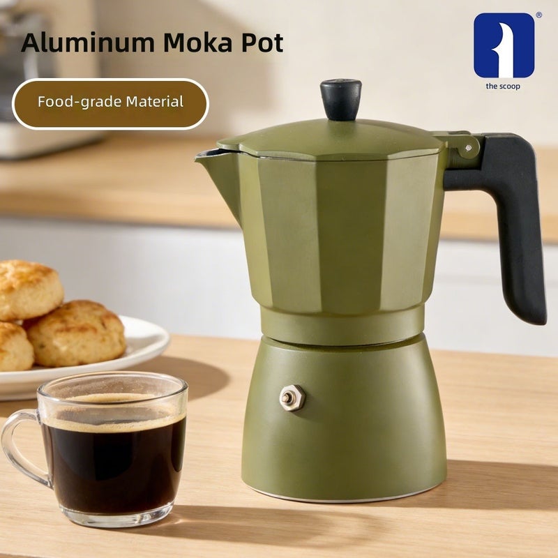 Household Double-Valve Aluminum Moka Pot for Espresso Extraction, Office Coffee Maker, Portable Brewing Tool - Image 2