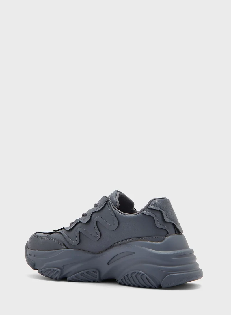 Ginger Zig Zag Pattern Chunky Sneaker