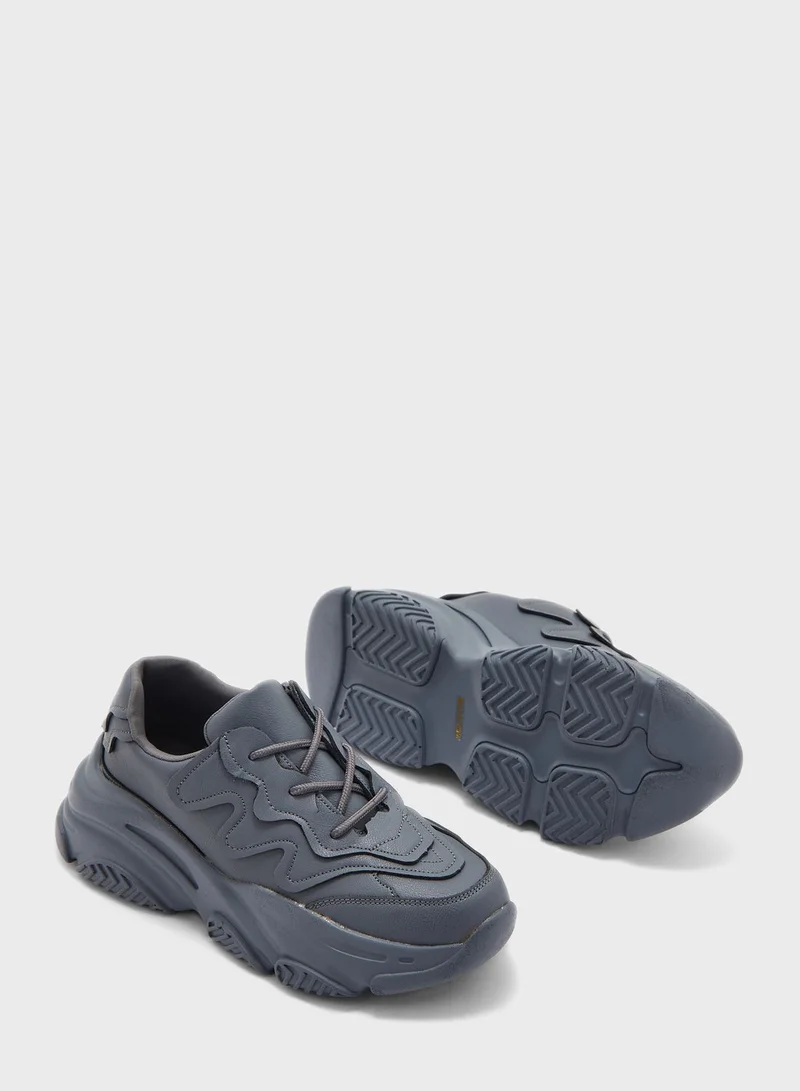 Ginger Zig Zag Pattern Chunky Sneaker