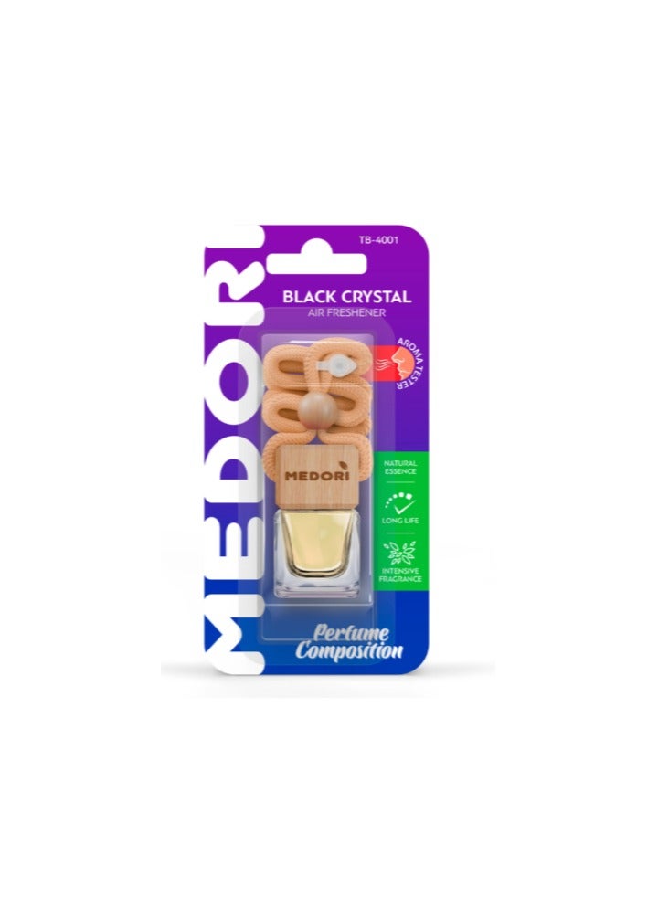 MEDORI Special Luxury liquid hanging car air freshener in a blister package and has a scent tester. Fragrance With an exotic and enchanting Aroma analogous to Black Crystal. The Fragrance is made in France 6 ml  - Image 1