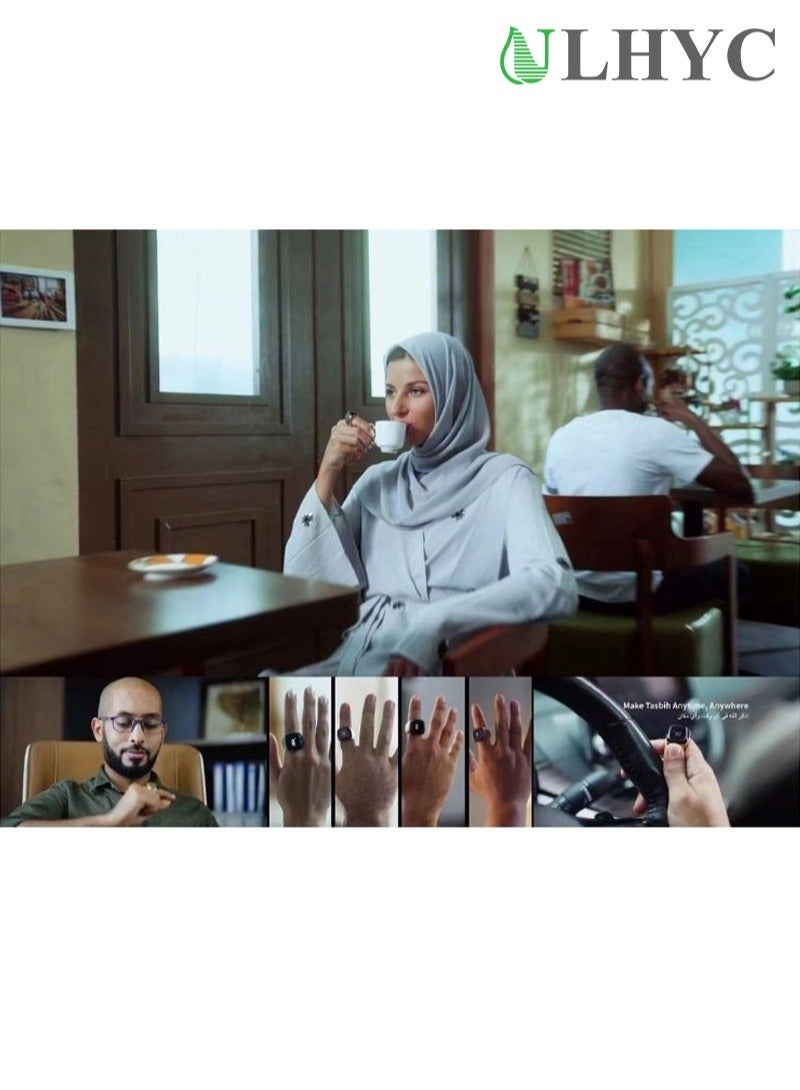 حلقة ذكر Zikr بقطر 22 ملم مع تاسبيح IQIBLA وتذكير بالاهتزاز للصلاة وروابط بلوتوث لتطبيق IQIBLA - Image 5