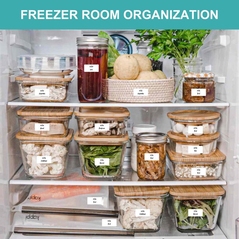 CATIFLIN 1200 Blank Removable Freezer Labels, Waterproof & Oil Resistant Stickers with Perforation Line, Ideal for Food Containers, Jars, and Pantry Organization (1" x 2") - Image 3