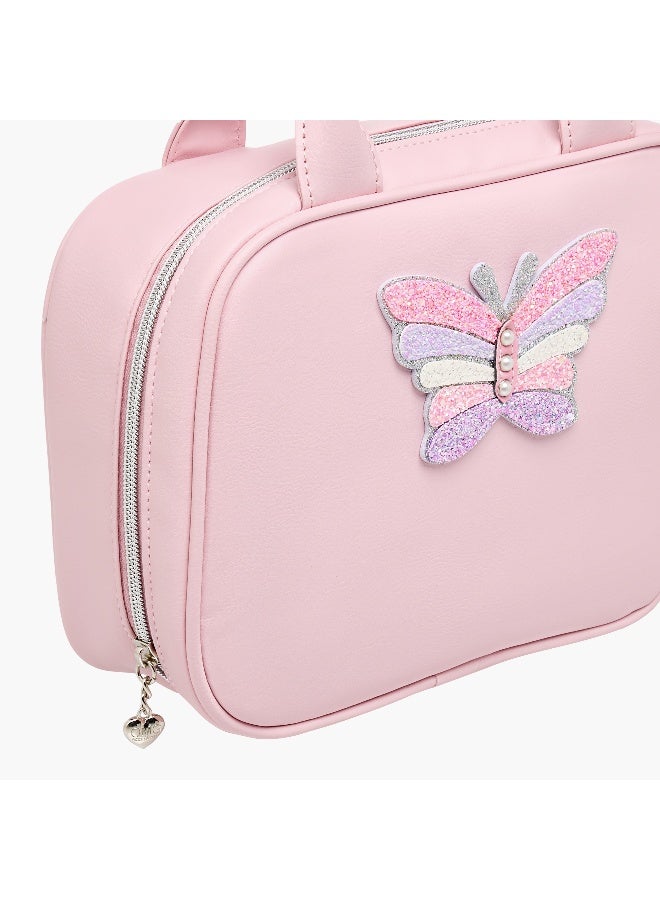 OMG Lunch/Cooler Bag - Butterfly-1 Cnmprt (Pvc) Pink \ 25.4X8.255X19.05 - Image 4