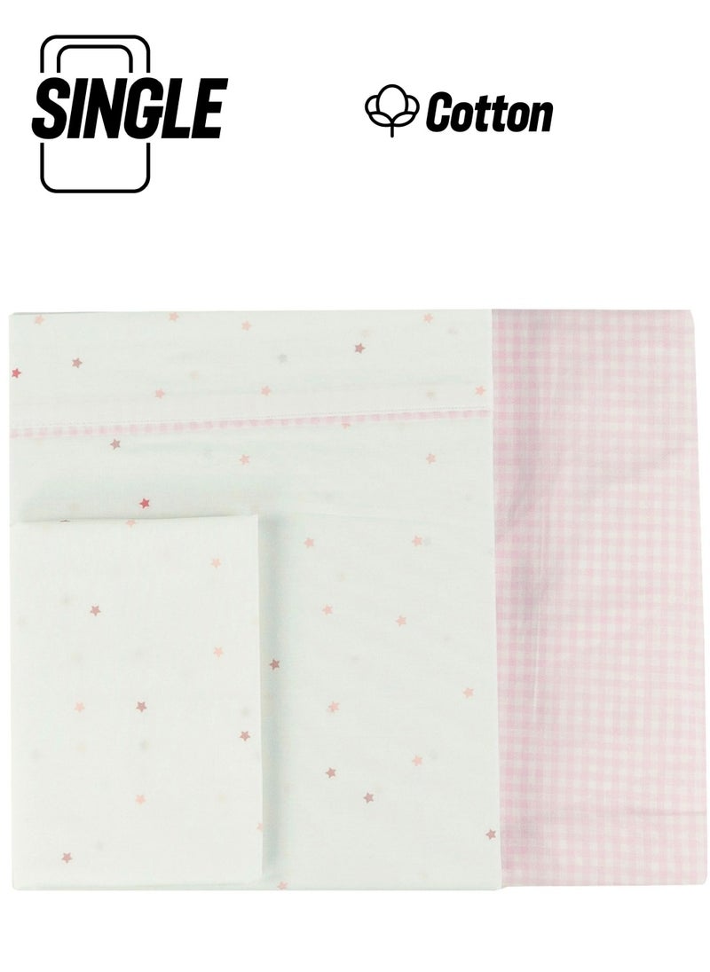 Bumble & Bird Bumble & Bird - Lullaby Starlight Baby Bedding Set For Moses Basket - 3pcs - Pink  - Image 1