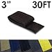 Electriduct 3 SafCord Carpet Cord Cover Strip Secure and Hide Floor Cables and Wires 30 Feet Black Works only on Commercial Carpet Barber and Loop Style Rugs - Image 2