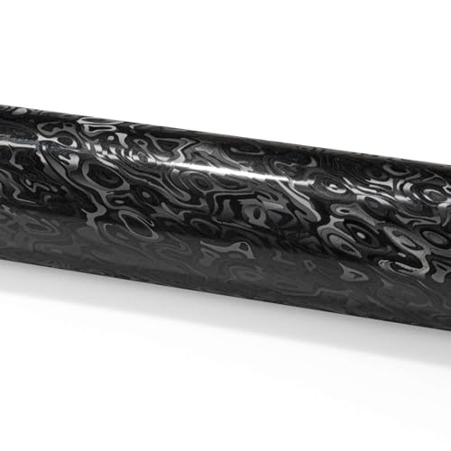 EZAUTO WRAP 20"x60" (1.6FTx5FT) PET Damascus Forged Satin Black Vinyl Wrap Auto Car Sticker Decal Film Sheet Bubble Free Air Release Technology with Tool Kit - Image 3