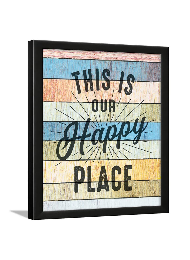 Chaka Chaundh Chaka Chaundh This is our Happy Place Wall Framed Poster Home Living Room Wall Decor Item Family Wall Decor Item 136 X 106 Inches 
