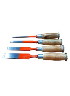 Epraiser Epraiser Sturdy Wooden Detachable Handle Chisel Set of 4 pcs 6mm 12mm 18mm 22mm for Chiseling Out Wood  - Image 2