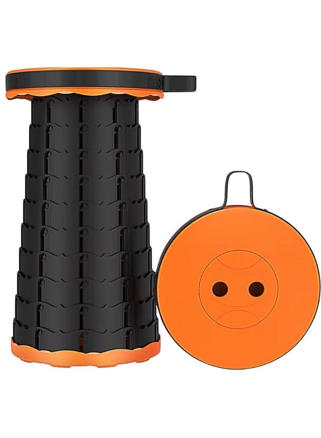 Folding Stool – Lightweight and Stylish Portable Seating"Perfect for Home, Camping, or Events" Ideal for Small Spaces and Travel (Orange And Black)