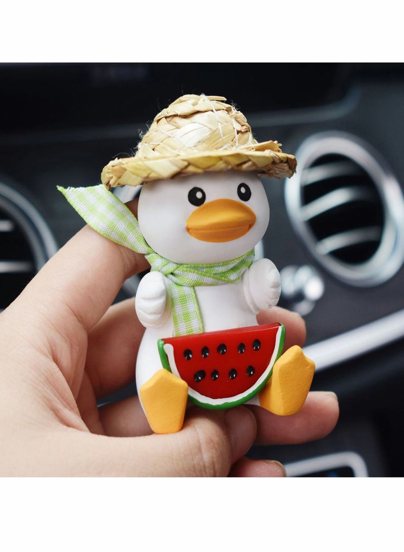 SYOSI Car Air Outlet Decoration, Cartoon Watermelon Duck Cute Accessories with Clip Suitable for Dashboard Desk Interior (watermelon Duck) - Image 3