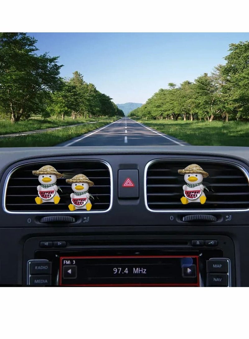 SYOSI Car Air Outlet Decoration, Cartoon Watermelon Duck Cute Accessories with Clip Suitable for Dashboard Desk Interior (watermelon Duck) - Image 5