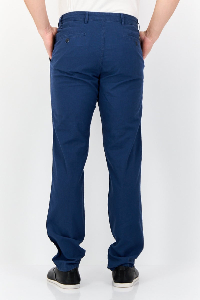 DOCKERS Men Slim Fit Solid Chino Pants, Navy  - Image 2