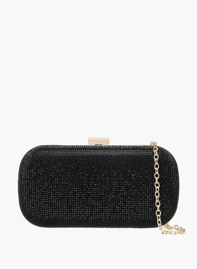 Flora Bella By Shoexpress Women Studded Clutch with Chain Strap and Flap Closure