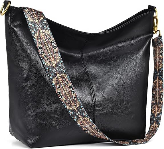 INOVERA (LABEL) Sling Bag for Women | Crossbody Shoulder Bags With Adjustable Strap | Stylish Hobo Handbag (Black) - Image 1