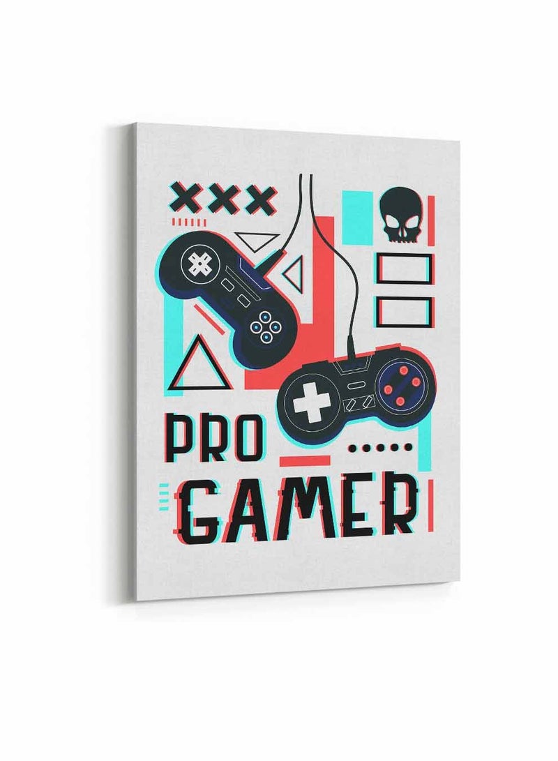 LOWHA Framed Canvas Wall Art Stretched Over Wooden Frame, Pro Gamer Gaming Painting, For Home, Living Room, Office Decor - Image 4