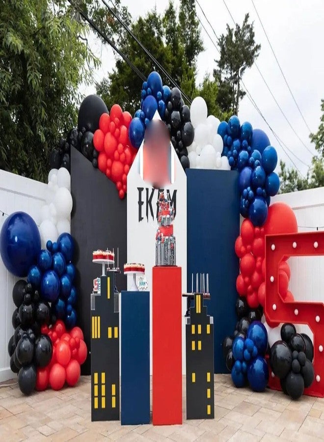 Aimto Red Blue Black Balloons,Red Blue and Black Confetti Balloon Theme Birthday Party,12 Inch,Pack of 50 - Image 3