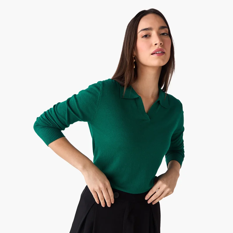 2Xtremz Collared Tricot Sweater